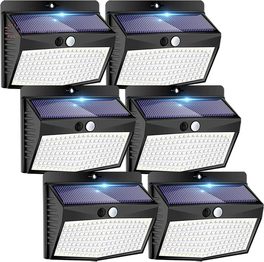 6-Pack Solar-Powered Motion Lights | Rugged, Waterproof Outdoor Lighting for RVs, Campsites, Decks & Gardens | 3 Lighting Modes for Safety and Adventure