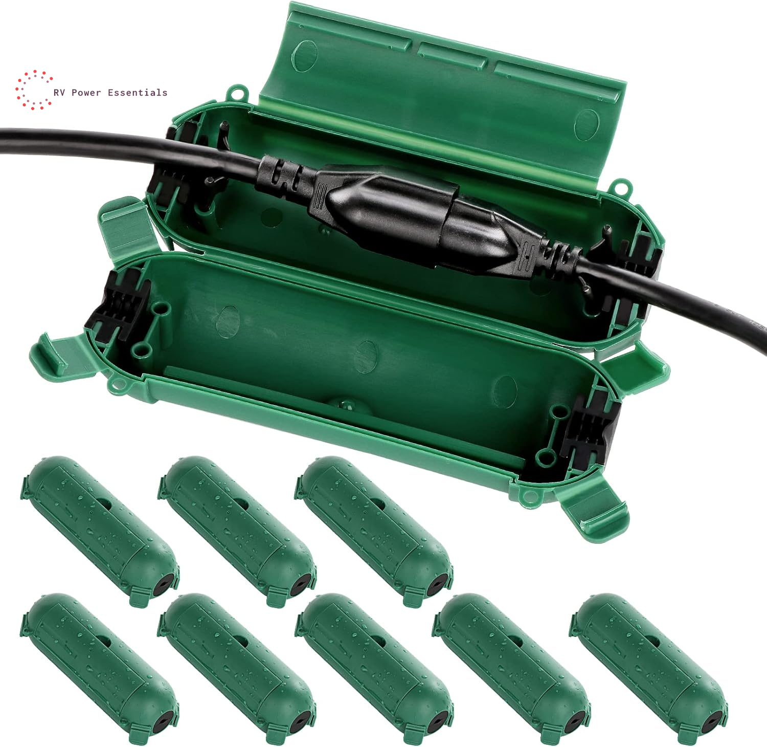 Flemoon Outdoor Waterproof Extension Cord Safety Cover [3/6/9 Pack] – Heavy-Duty Weatherproof Plug & Outlet Protector for RVs, Outdoor Power & Holiday Lighting