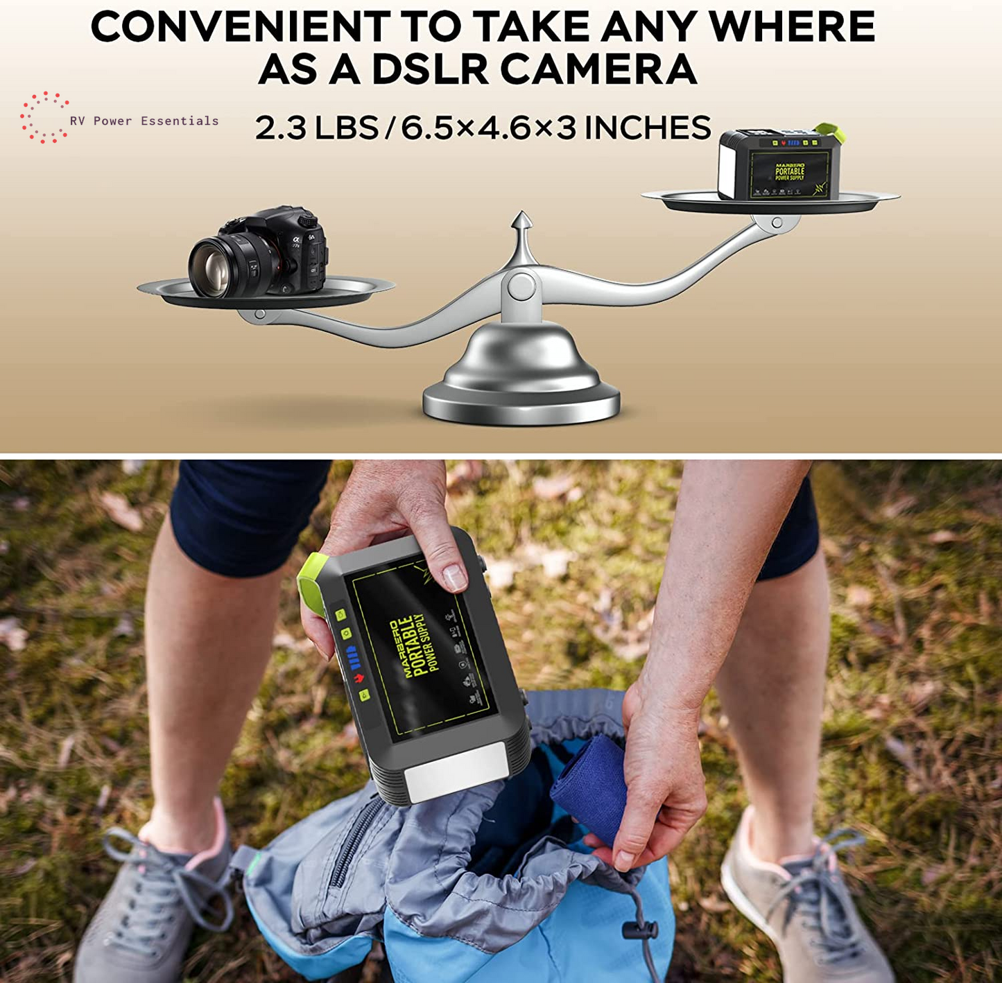 MARBERO Portable Power Station 88Wh - Compact Solar Generator for Outdoor, RV, and Emergency Use - RVPowerEssentials.com 