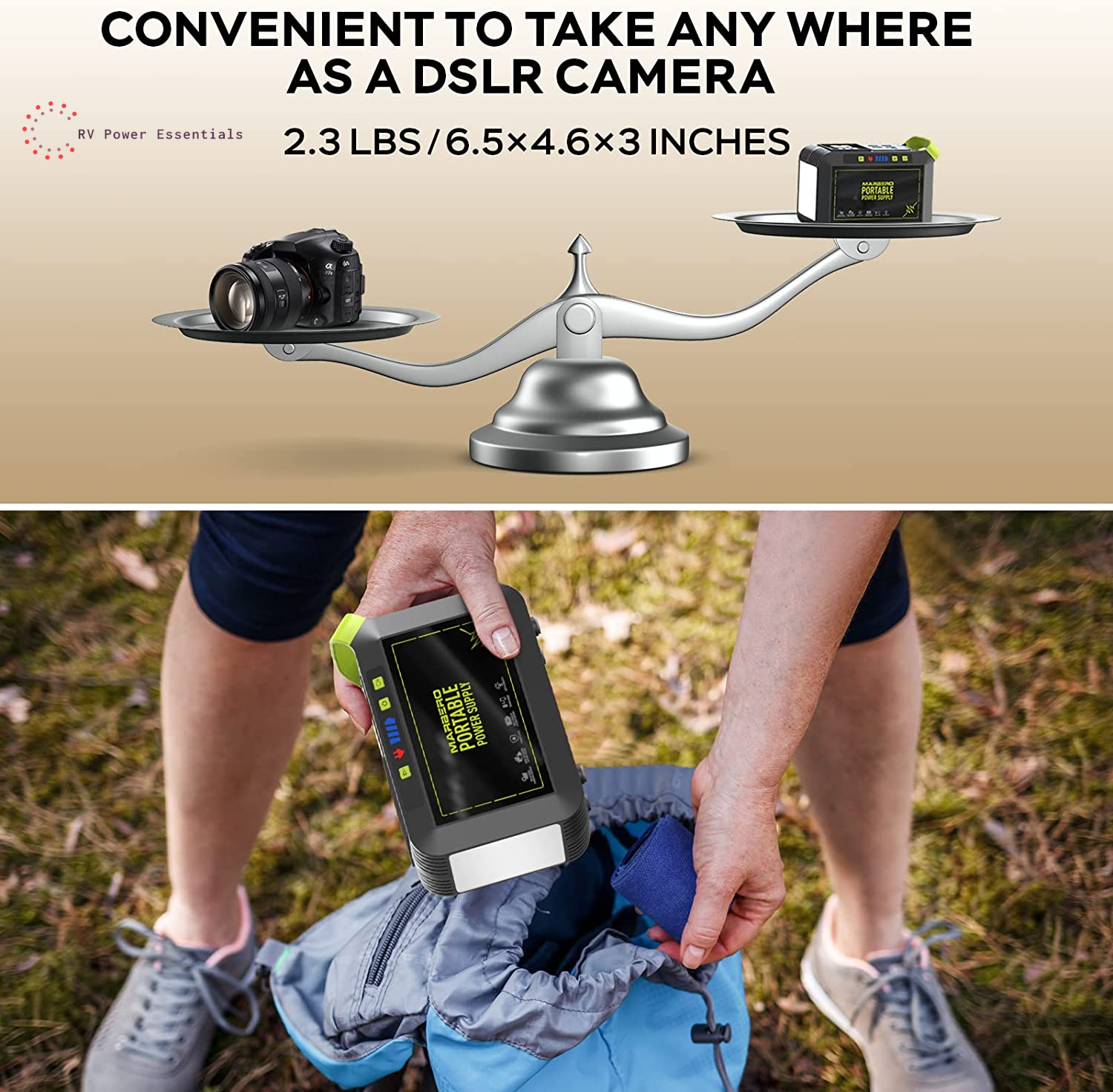 MARBERO Portable Power Station 88Wh - Compact Solar Generator for Outdoor, RV, and Emergency Use - RVPowerEssentials.com 