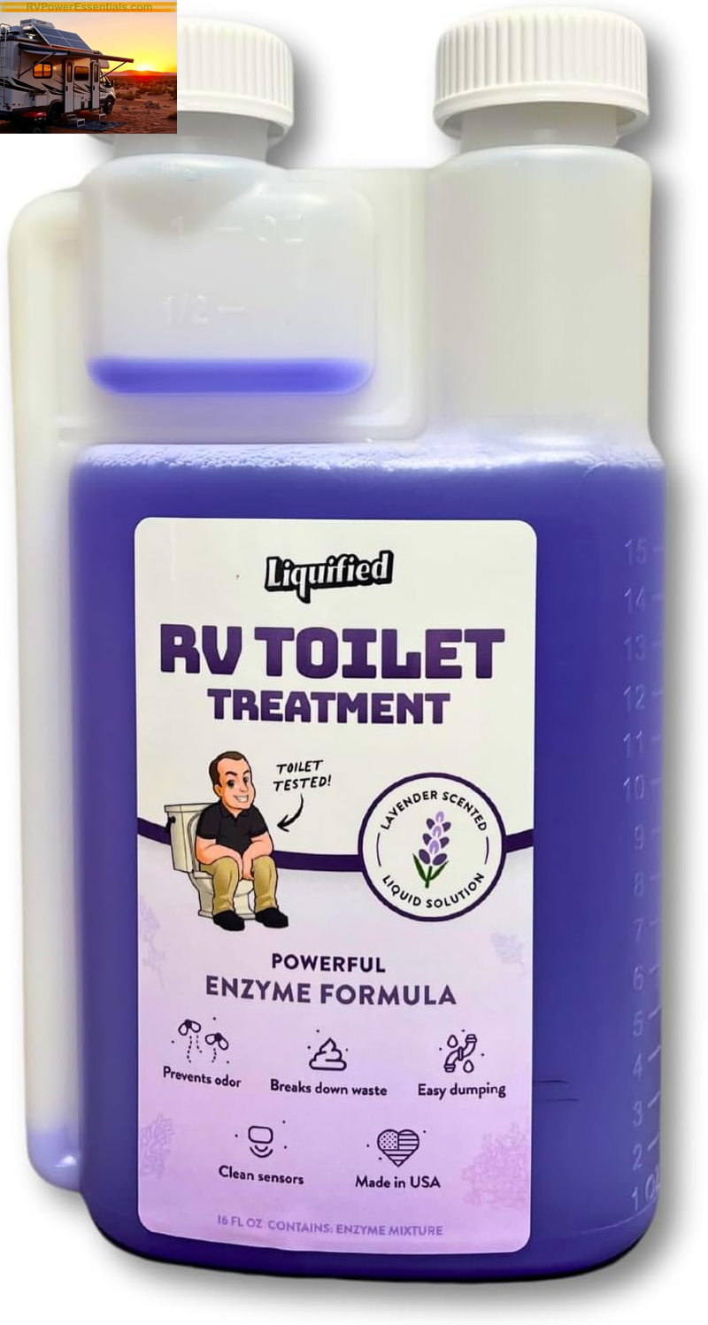 Liquified RV Toilet Treatment - Black Holding Tank Digester - Odor Eliminator - Orange Scent - Matts RV Reviews (Orange, 16Oz)