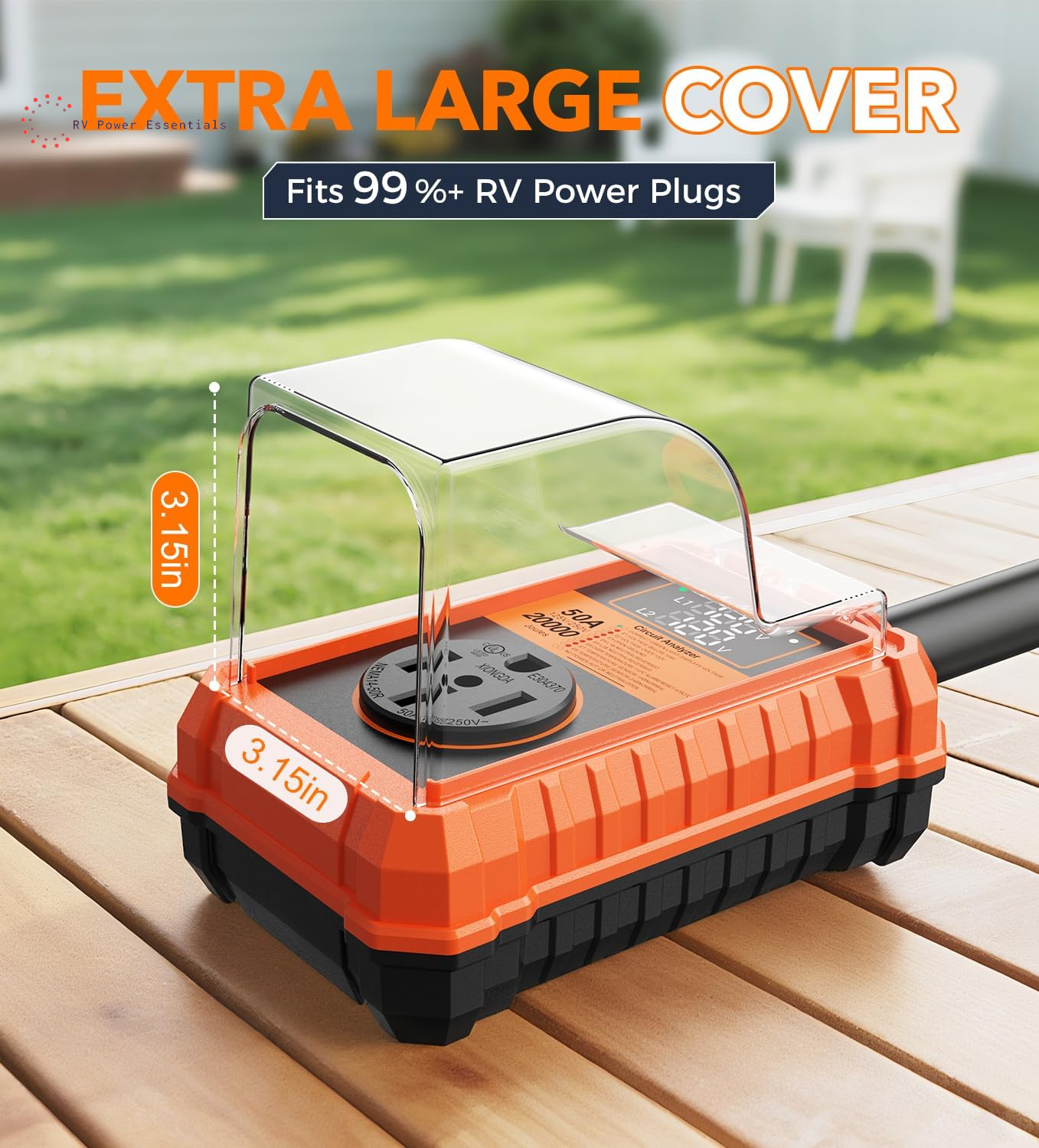 30A/50A High-Joule RV Surge Protector with LED Circuit Analyzer