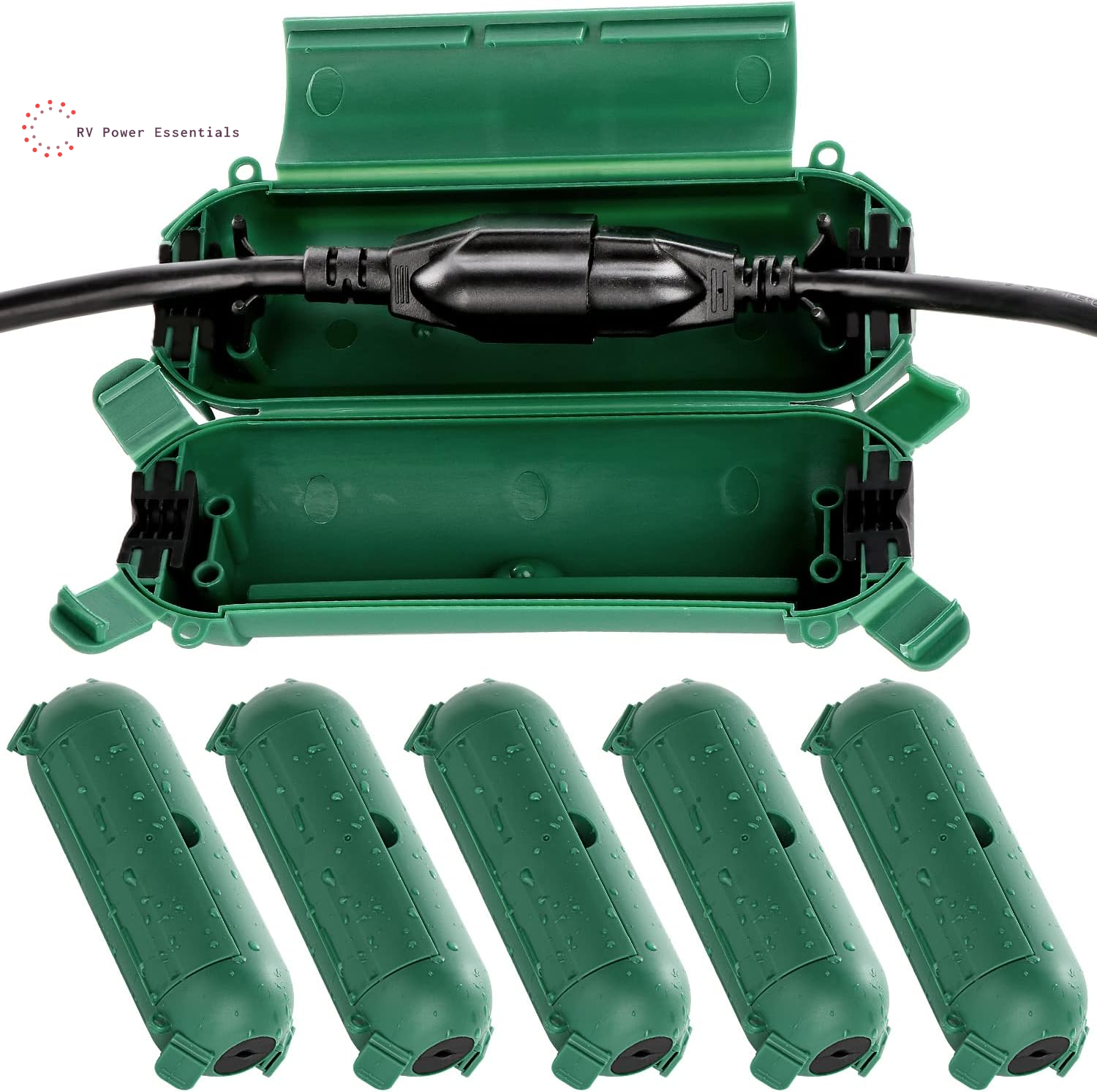 Flemoon Outdoor Waterproof Extension Cord Safety Cover [3/6/9 Pack] – Heavy-Duty Weatherproof Plug & Outlet Protector for RVs, Outdoor Power & Holiday Lighting