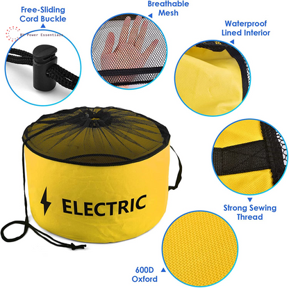 ERKOON 4-Pack Waterproof RV Hose Storage Bags — For Sewer, Fresh Water, Accessories & Power Cords