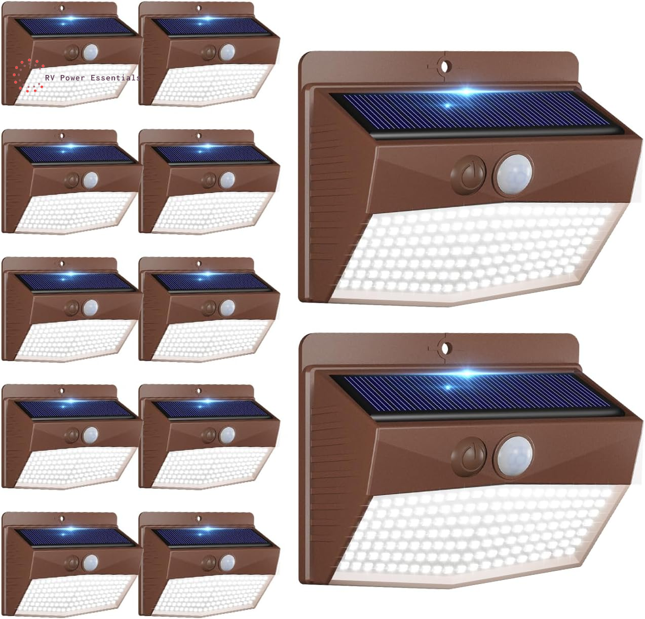 6-Pack Solar-Powered Motion Lights | Rugged, Waterproof Outdoor Lighting for RVs, Campsites, Decks & Gardens | 3 Lighting Modes for Safety and Adventure
