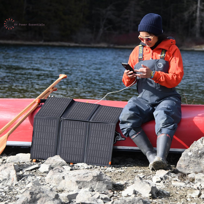 [Upgraded] Flexsolar 60W Portable Solar Panels Chargers QC3.0 USB-A USB-C DC5521 8Mm Output Foldable IP65 Waterproof Power Emergency Camping for Small Power Station Generator Tablets Battery Packs