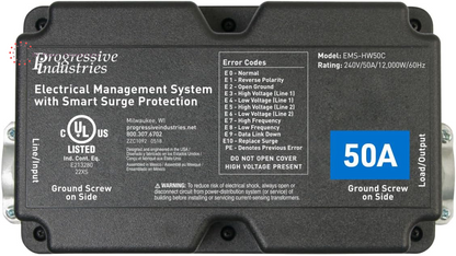Progressive Industries SSP-30XL Portable RV Smart Surge Protector, Black, 30 Amp