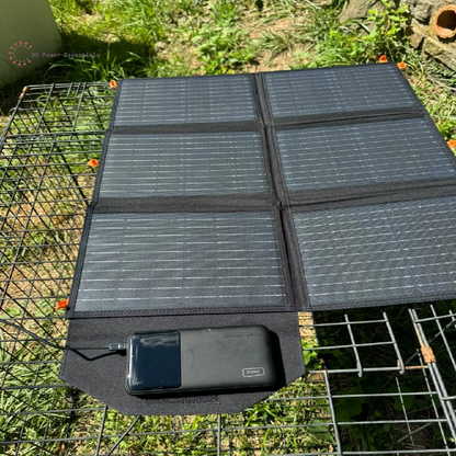 [Upgraded] Flexsolar 60W Portable Solar Panels Chargers QC3.0 USB-A USB-C DC5521 8Mm Output Foldable IP65 Waterproof Power Emergency Camping for Small Power Station Generator Tablets Battery Packs