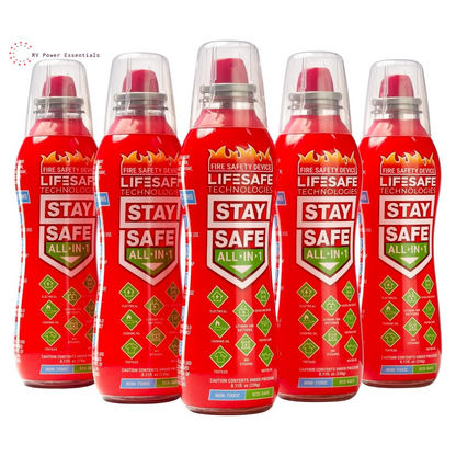 LifeSafe Technologies StaySafe All-In-1 Portable Fire Extinguisher Spray | Compact, Non-Toxic Fire Spray for Home, Kitchen, RV & Garage | Extinguishes 10 Types of Fires Safely