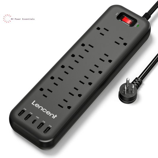 17 in 1 Surge Protector Power Strip, 1 Count Portable Modern Electrical Flat Plug Power Strip with 6 USB Ports, Compact Desk Charging Station for Home, Office & School, USB Power Outlet, Power Socket Extender