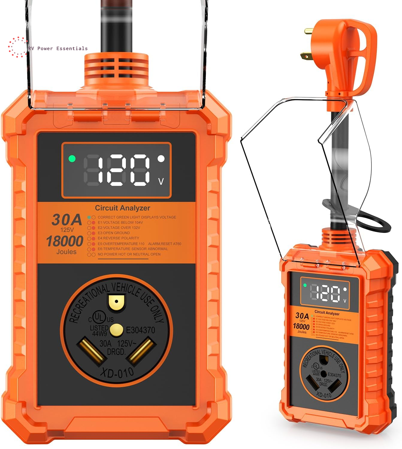 30A/50A High-Joule RV Surge Protector with LED Circuit Analyzer