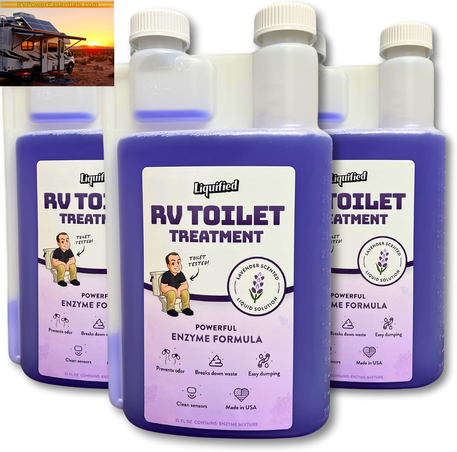 Liquified RV Toilet Treatment - Black Holding Tank Digester - Odor Eliminator - Orange Scent - Matts RV Reviews (Orange, 16Oz)