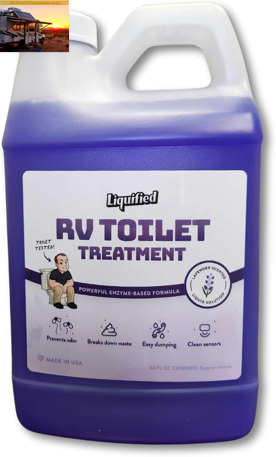 Liquified RV Toilet Treatment - Black Holding Tank Digester - Odor Eliminator - Orange Scent - Matts RV Reviews (Orange, 16Oz)