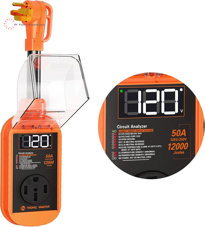 30A/50A RV Surge Protector with LED Circuit Analyzer