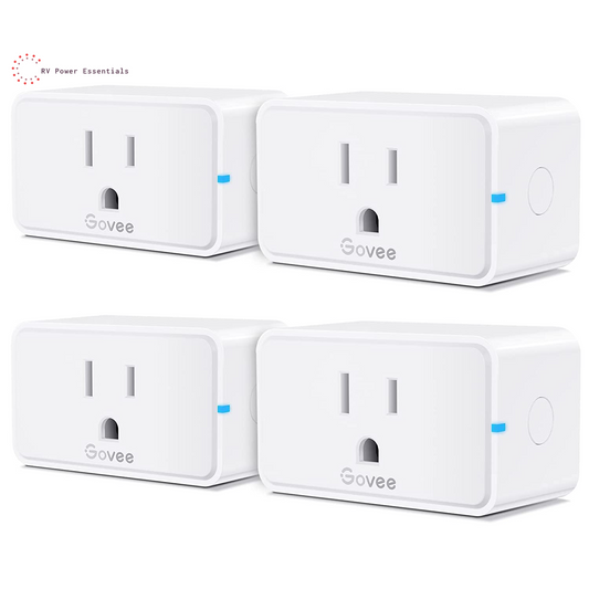 Govee Smart Plug with Energy Monitoring, WiFi Bluetooth Plug Work with Alexa and Google Assistant, 15A Smart Outlets with Timer & Group Controller, No Hub Required, ETL&FCC Certified for Home, 4 Pack