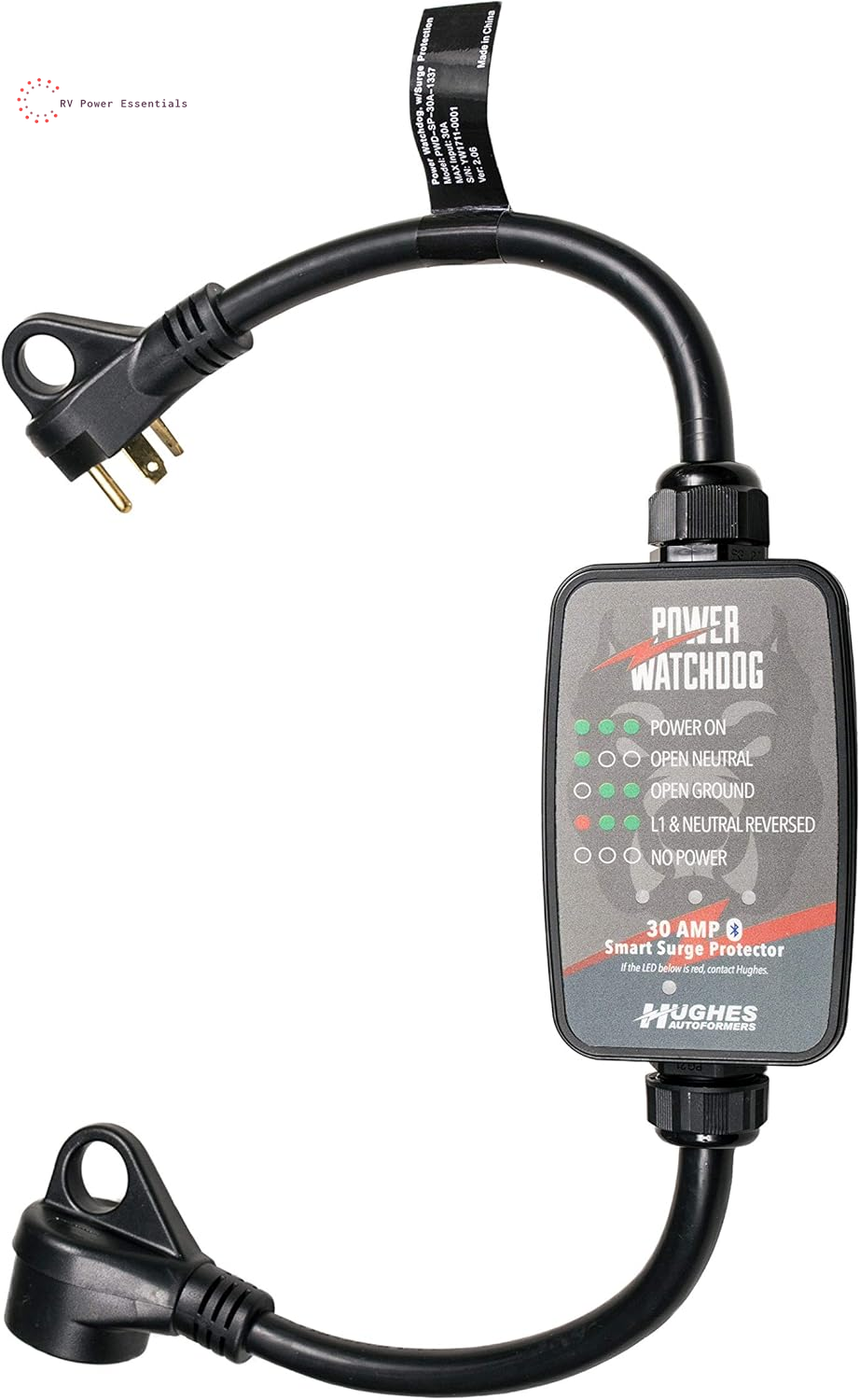 Power Watchdog PWD30, Bluetooth Surge Protector, 30 Amp, Portable, 14 Inch