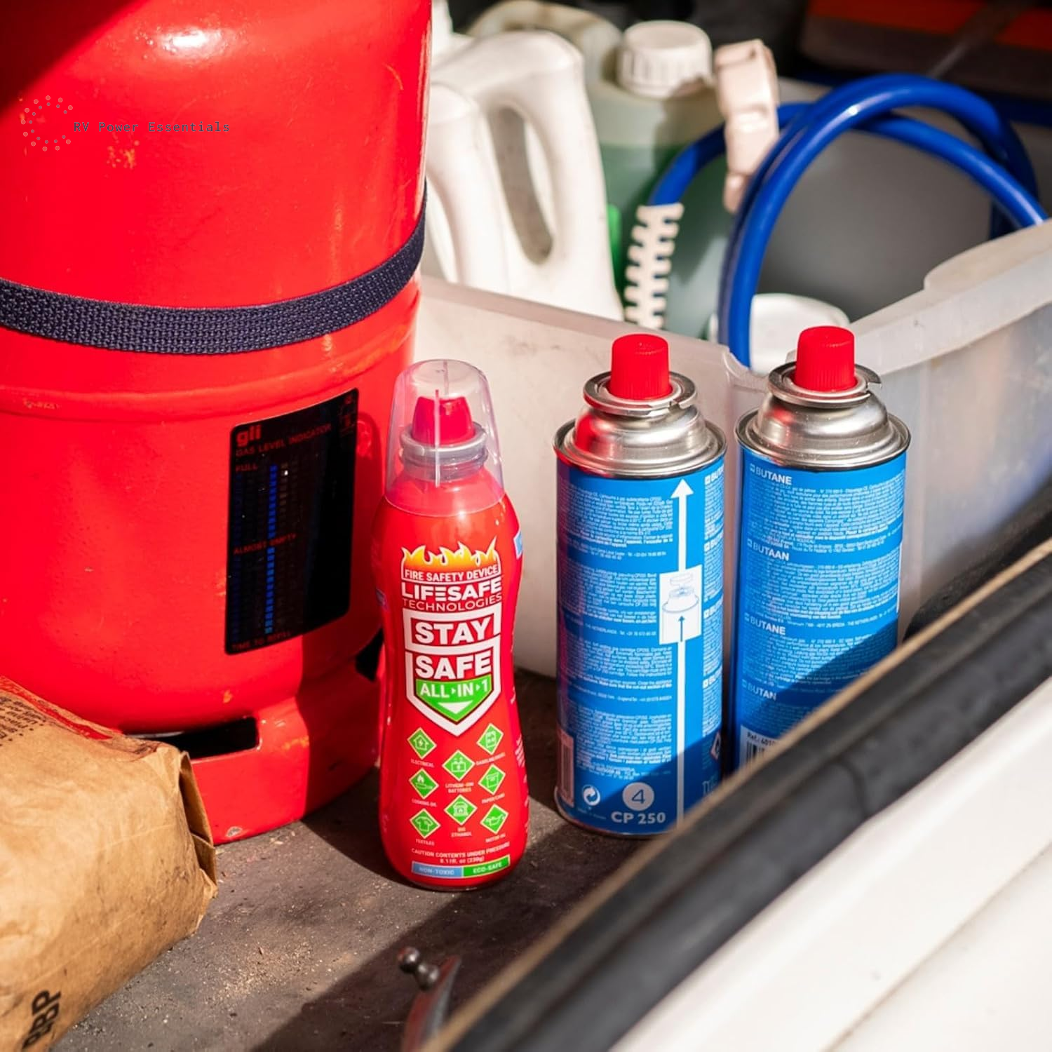 LifeSafe Technologies StaySafe All-In-1 Portable Fire Extinguisher Spray | Compact, Non-Toxic Fire Spray for Home, Kitchen, RV & Garage | Extinguishes 10 Types of Fires Safely