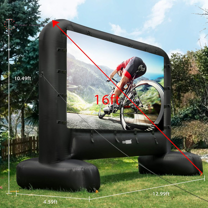VIVOHOME 16FT Inflatable Outdoor Movie Screen – Mega Blow-Up Projector Screen with Carry Bag