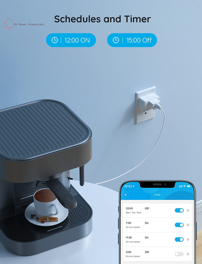 Govee Smart Plug with Energy Monitoring, WiFi Bluetooth Plug Work with Alexa and Google Assistant, 15A Smart Outlets with Timer & Group Controller, No Hub Required, ETL&FCC Certified for Home, 4 Pack