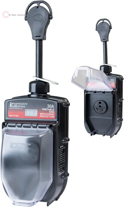 Progressive Industries SSP-30XL Portable RV Smart Surge Protector, Black, 30 Amp