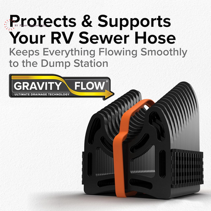 Camco Sidewinder 15-Ft RV Sewer Hose Support - Features Flexible Telescoping Design for Avoiding Obstacles & Deep Cradles Secure RV Sewer Hose - Out-Of-The-Box Ready & Folds for RV Storage (43043)