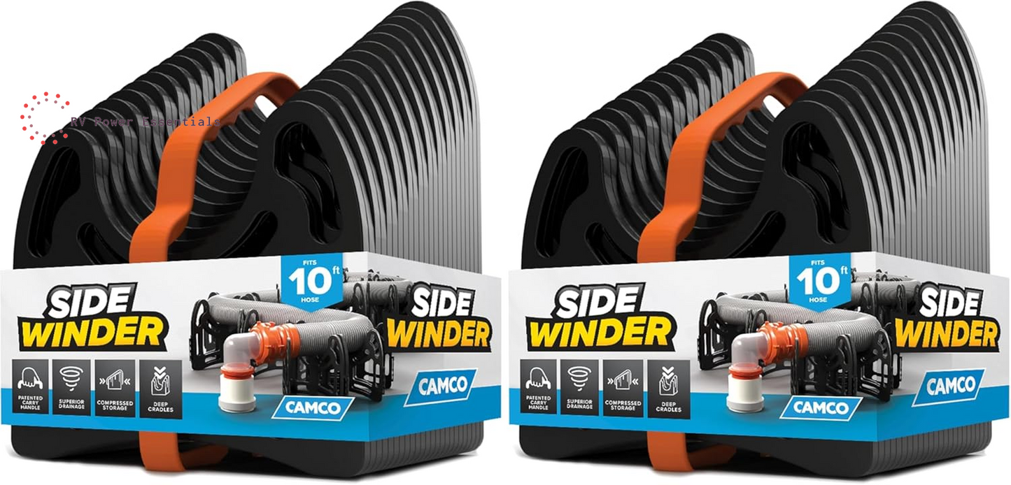 Camco Sidewinder 15-Ft RV Sewer Hose Support - Features Flexible Telescoping Design for Avoiding Obstacles & Deep Cradles Secure RV Sewer Hose - Out-Of-The-Box Ready & Folds for RV Storage (43043)